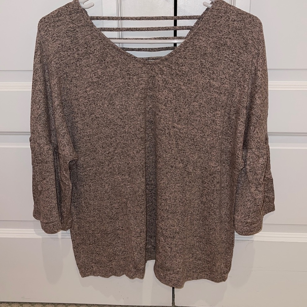 Heather Pink 3/4 sleeve top